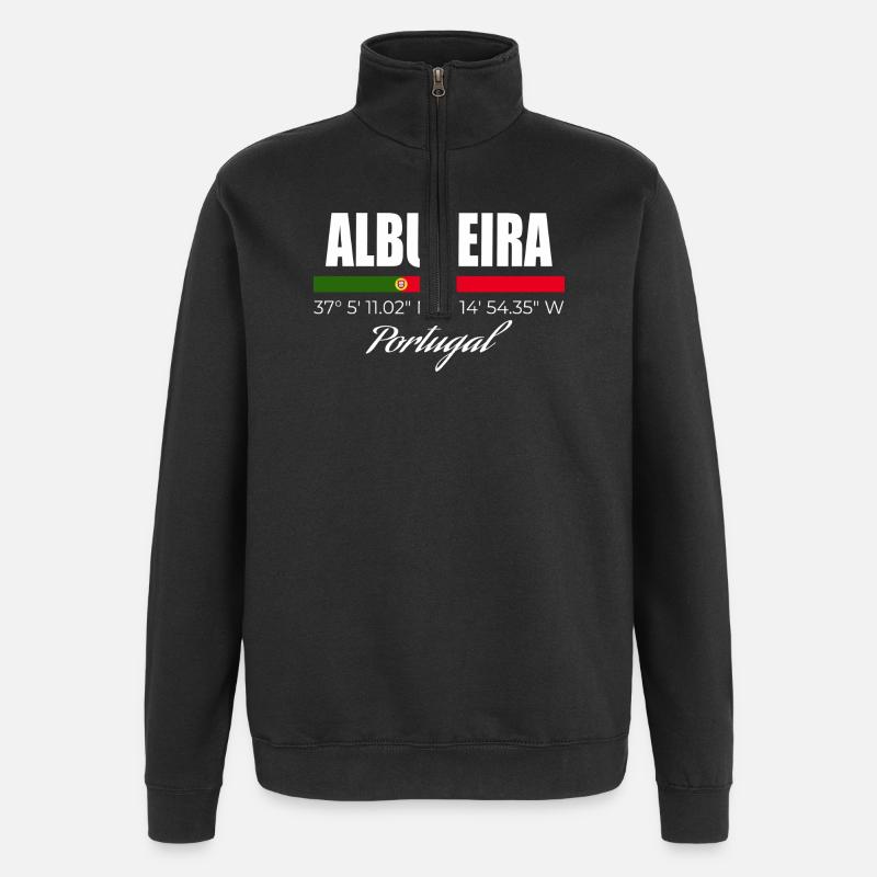 Albufeira - Sweat à zip 1/4 - noir