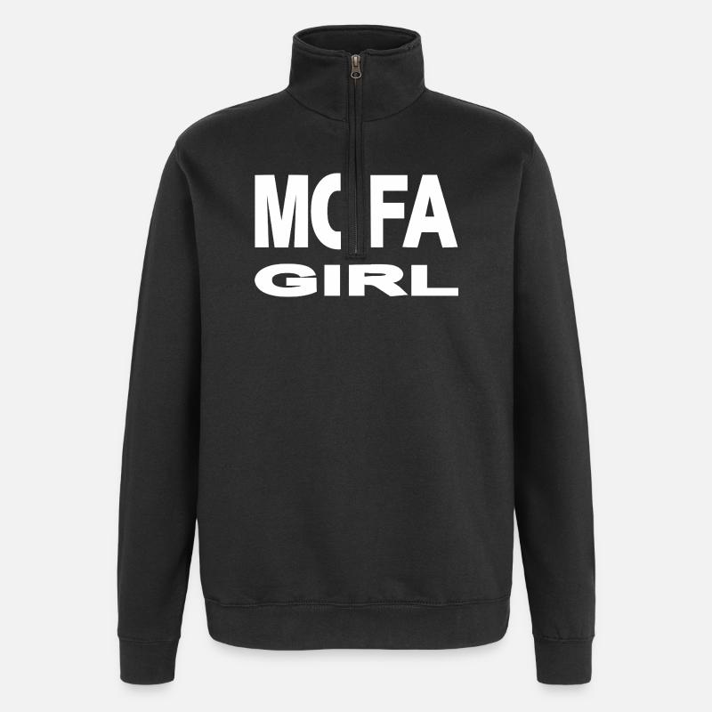 Mofa - Quarter-Zip-Sweatshirt - Schwarz