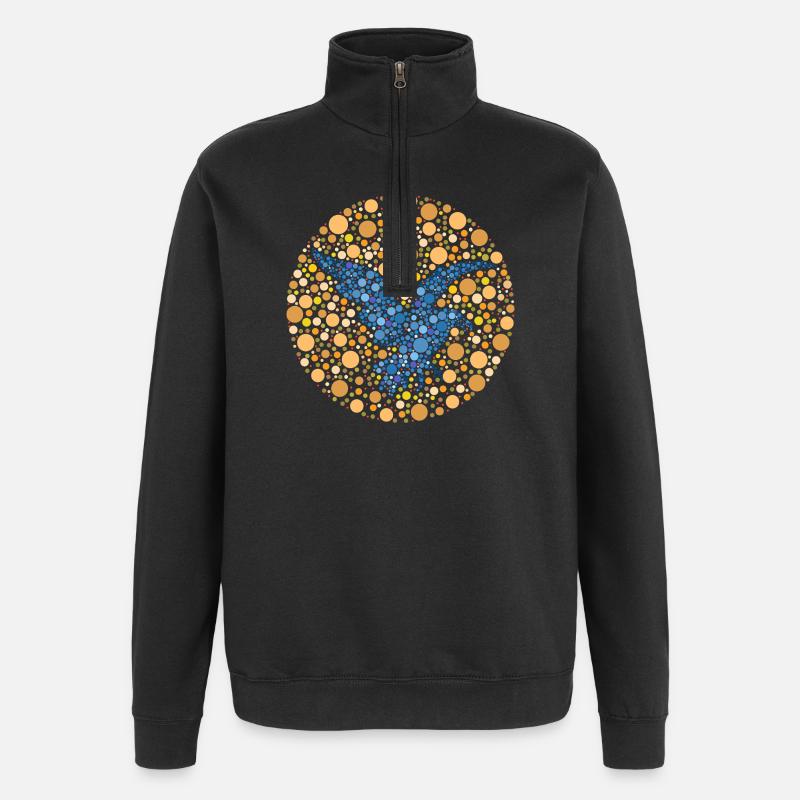 Test couleur Adler - Sweat à zip 1/4 - noir