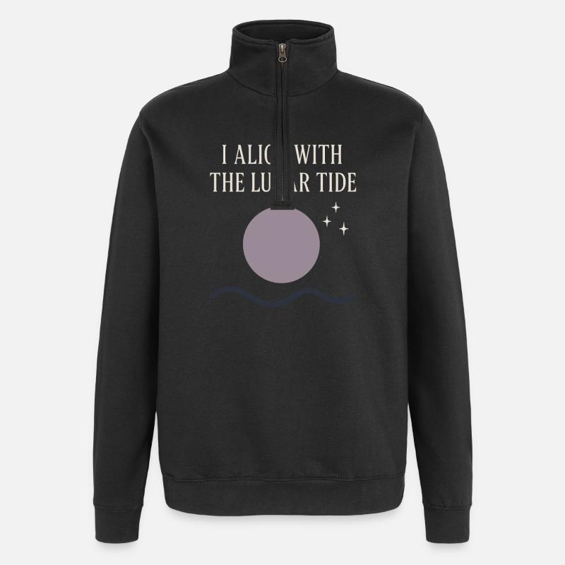 Moon Cycle Moon Goddess Intentionally - Quarter-Zip Sweatshirt - black