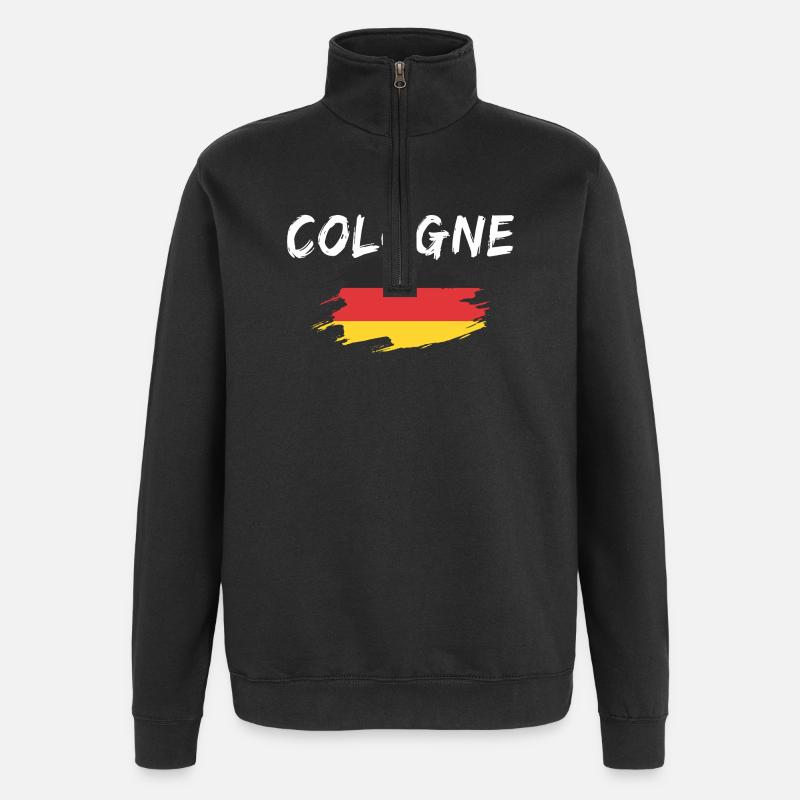 Cologne, Allemagne, Cologne - Sweat à zip 1/4 - noir