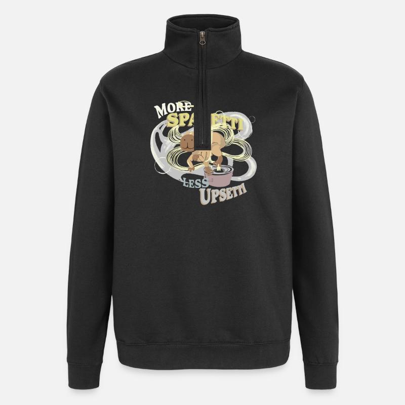 Cap(p)y spaghetti less upsetti - Quarter-Zip Sweatshirt - black