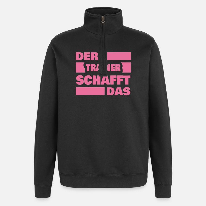 Geschenk für Trainer - Quarter-Zip-Sweatshirt - Schwarz