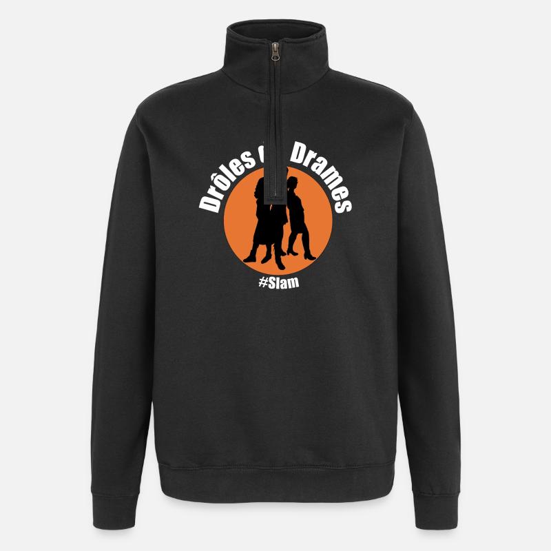 Drôle de Drames Slam - Sweat à zip 1/4 - noir