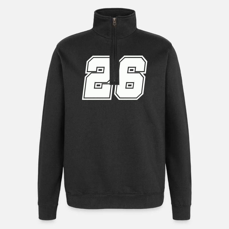 Numéro 26 - Sweat à zip 1/4 - noir