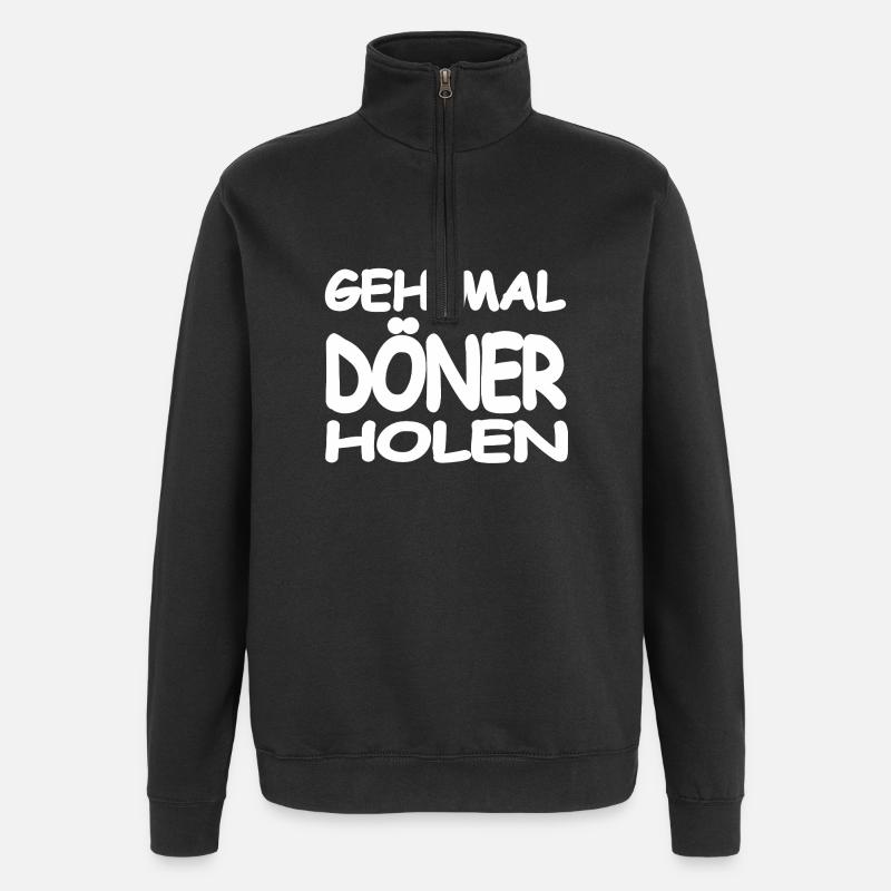 Döner - Quarter-Zip-Sweatshirt - Schwarz