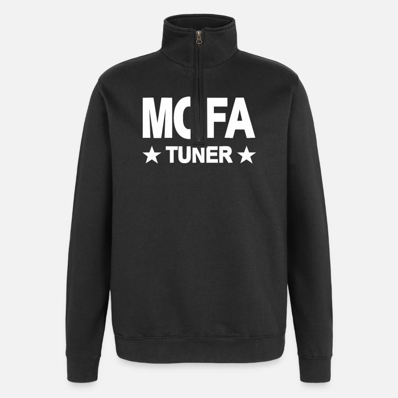 Mobylette - Sweat à zip 1/4 - noir