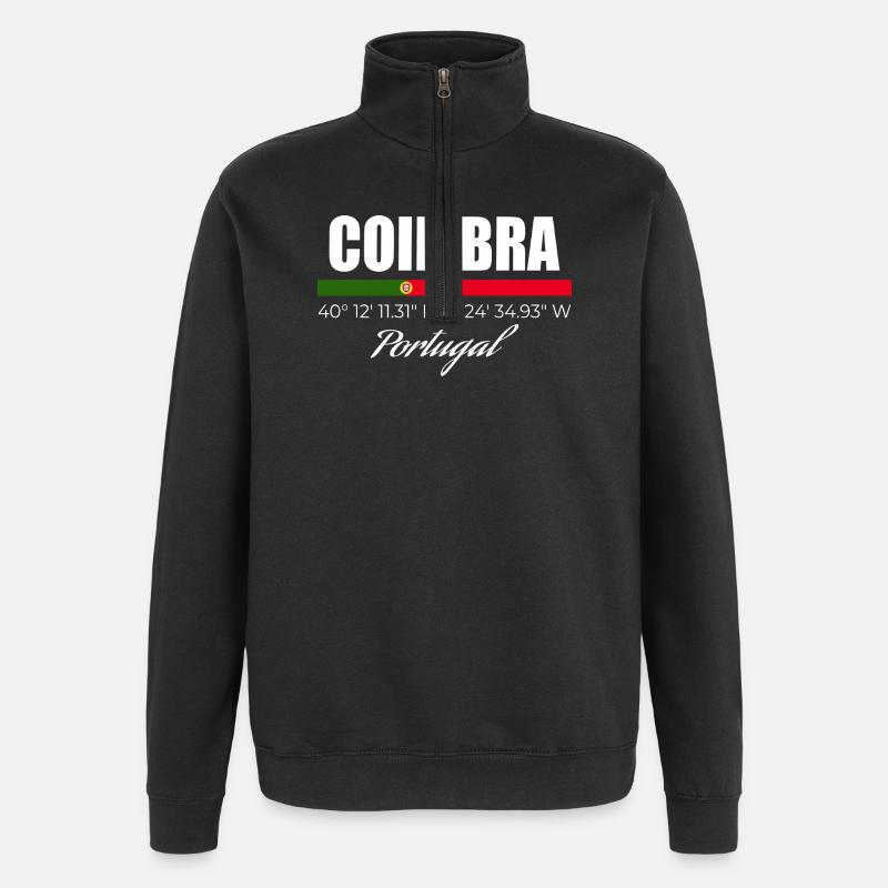 Coimbra - Quarter-Zip Sweatshirt - black
