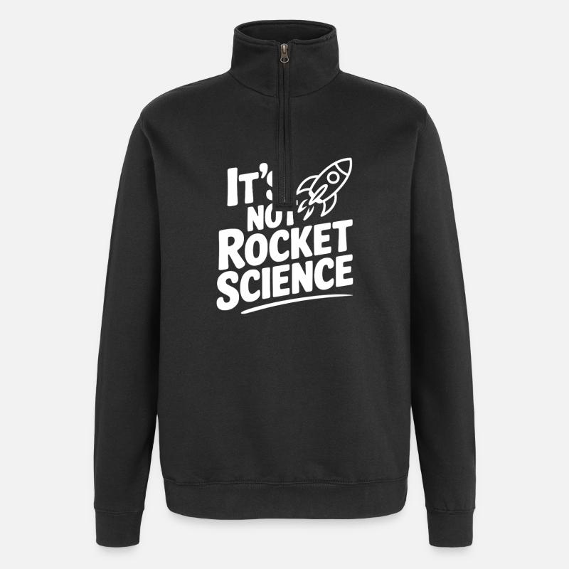 It’s Not Rocket Science - Quarter-Zip Sweatshirt - black