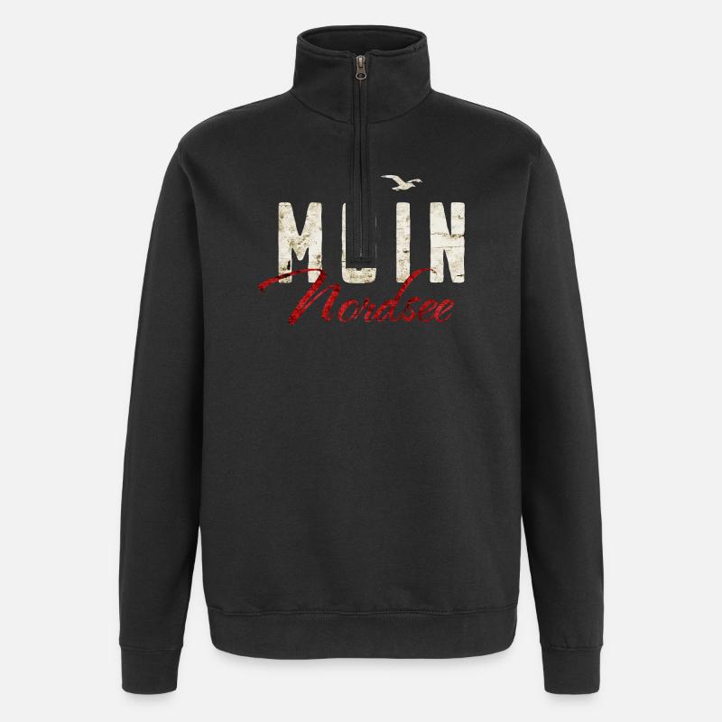 Nordsee - Moin - Quarter-Zip-Sweatshirt - Schwarz