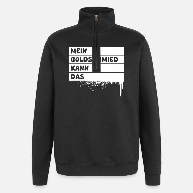 Goldschmied als Beruf - Quarter-Zip-Sweatshirt - Schwarz