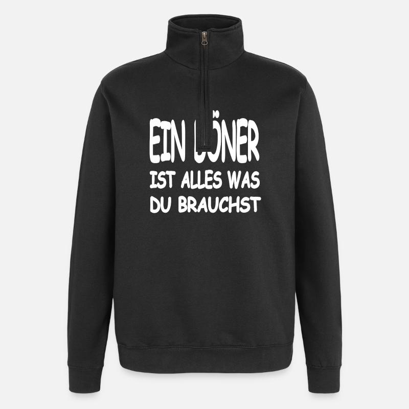 Döner - Quarter-Zip-Sweatshirt - Schwarz