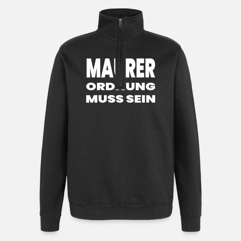 Maçon - Sweat à zip 1/4 - noir