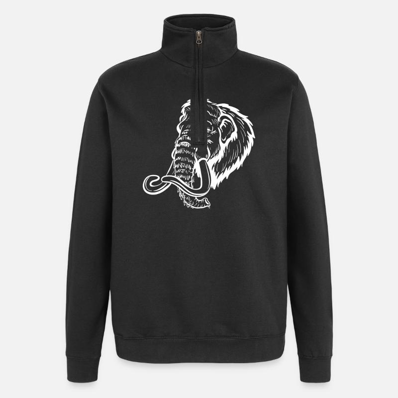 Mammoth Head Line Style - Quarter-Zip Sweatshirt - black