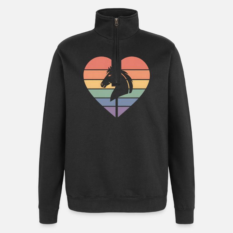 Hobby Horsing Steckenpferd - Quarter-Zip-Sweatshirt - Schwarz