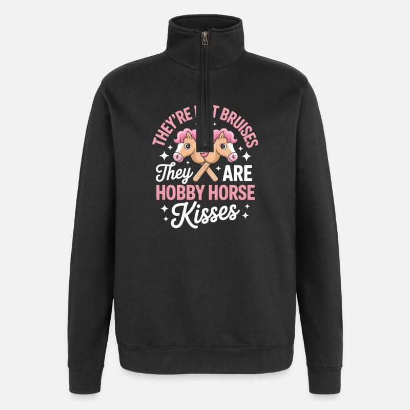 Hobby Horsing Steckenpferd - Quarter-Zip-Sweatshirt - Schwarz