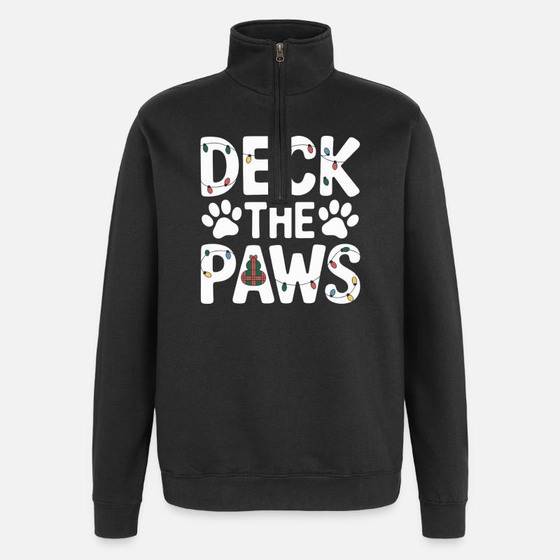 Deck the Paws Holiday Party - Quarter-Zip Sweatshirt - black