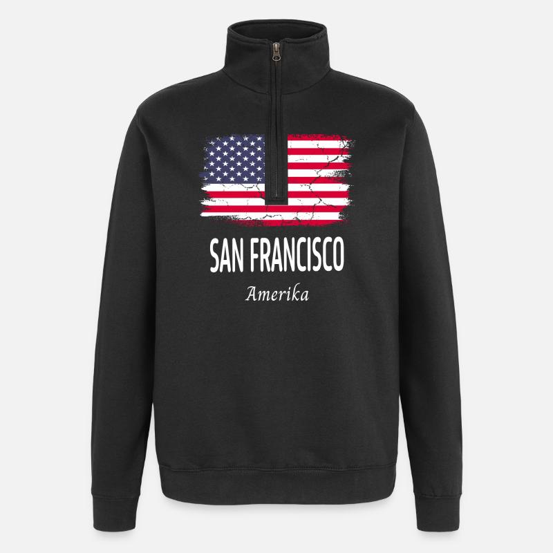 San Francisco - Quarter-Zip Sweatshirt - black