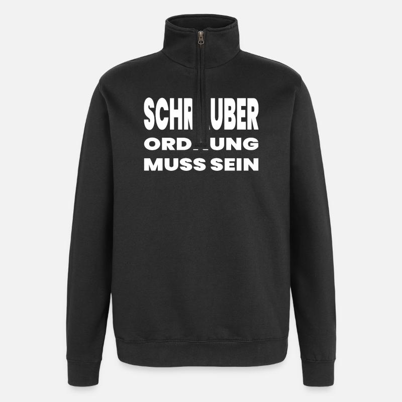 Schrauber - Quarter-Zip-Sweatshirt - Schwarz
