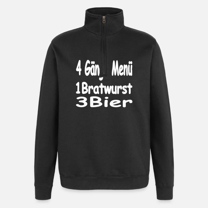Bier - Quarter-Zip-Sweatshirt - Schwarz