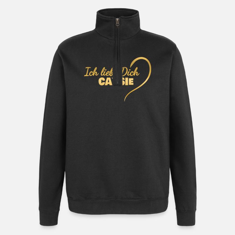 Caysie als LiebeDich - Quarter-Zip-Sweatshirt - Schwarz