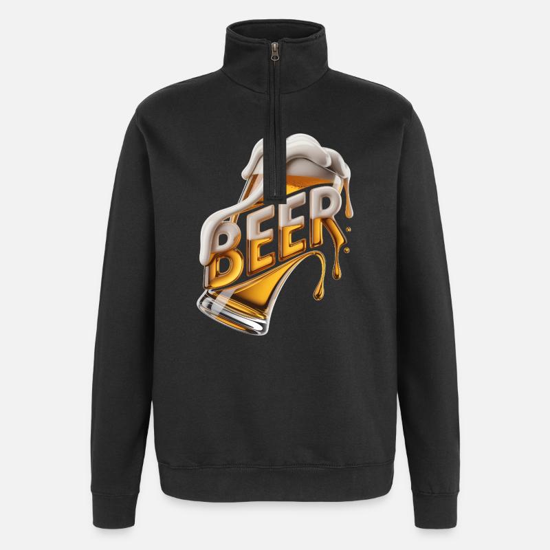 Beer - Cool Beer Logo - Sweat à zip 1/4 - noir