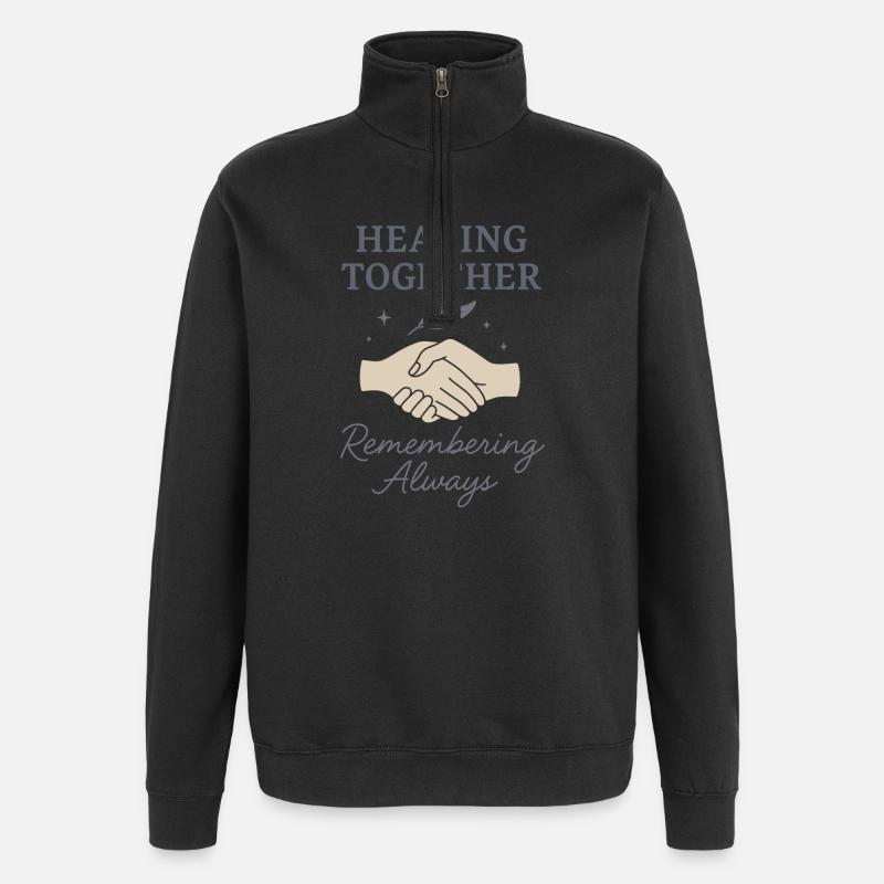 Bereavement Support Remembrance Group - Quarter-Zip Sweatshirt - black