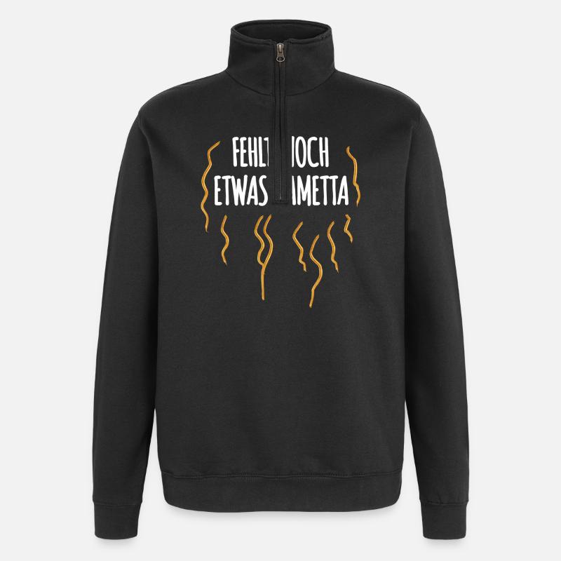 Fehlt Noch Etwas Lametta - Quarter-Zip-Sweatshirt - Schwarz