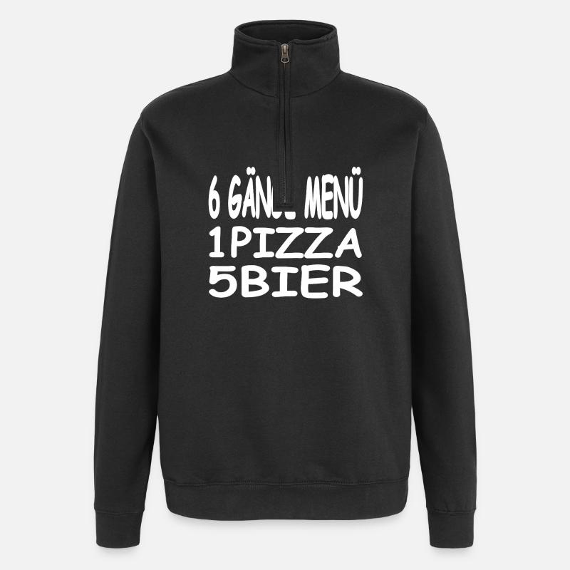 Bière - Sweat à zip 1/4 - noir