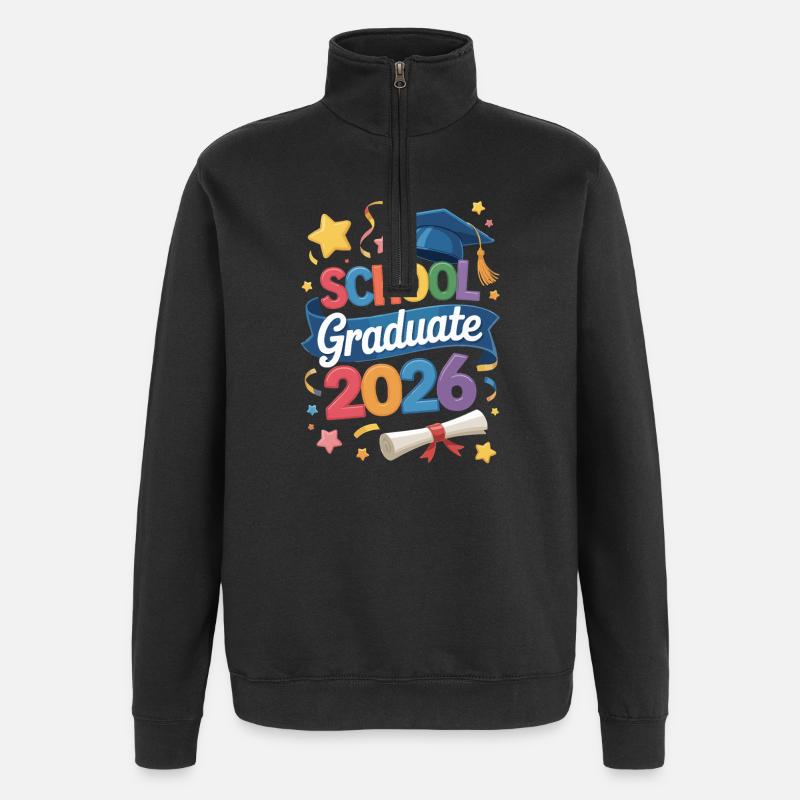Citation du diplômé 2026 - Sweat à zip 1/4 - noir