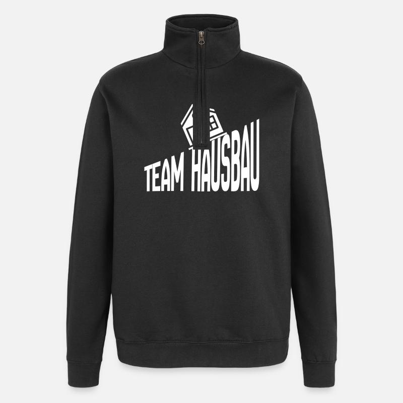 Construction de maisons d’équipe - Sweat à zip 1/4 - noir