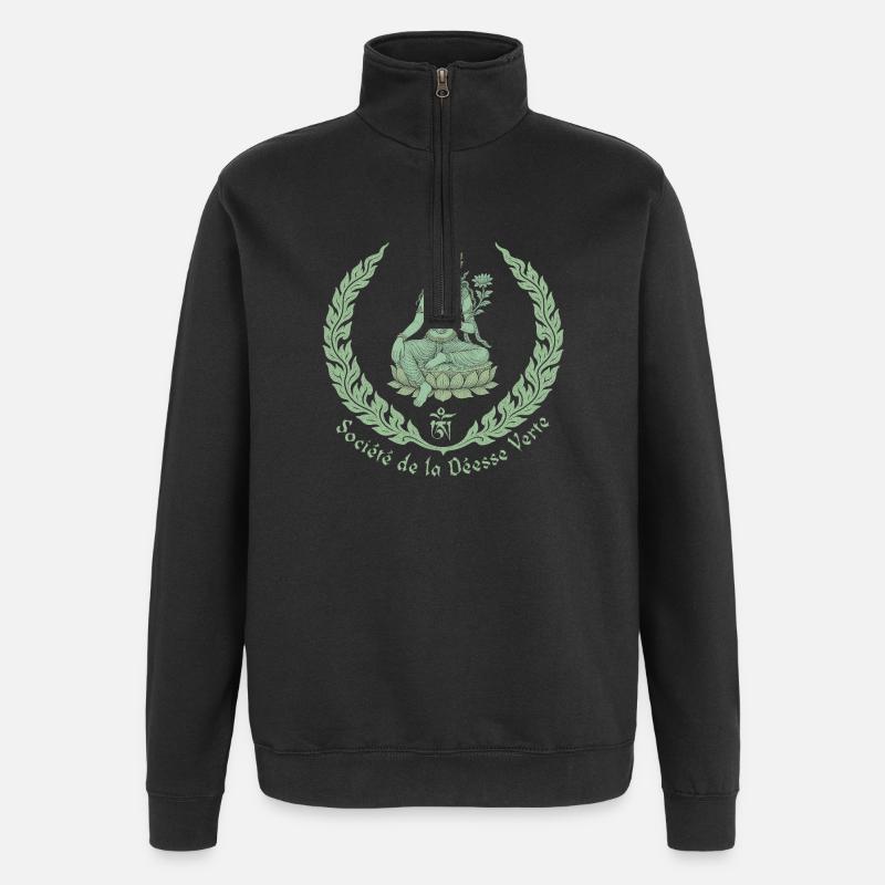 Tara Verte - Sweat à zip 1/4 - noir
