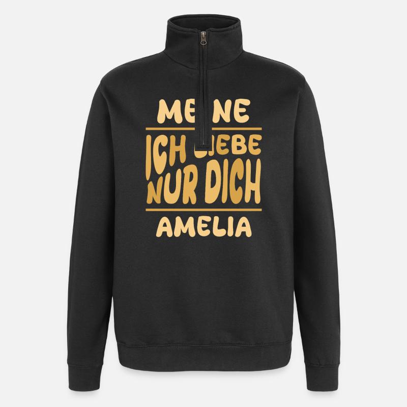 Amelia - Sweat à zip 1/4 - noir