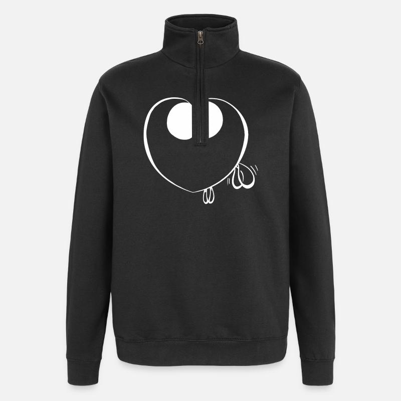 Filou kro meugnon - Sweat à zip 1/4 - noir