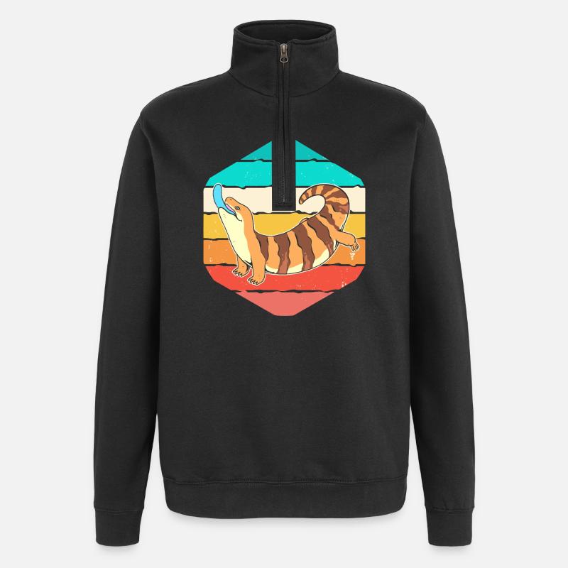 Lizard - Quarter-Zip Sweatshirt - black