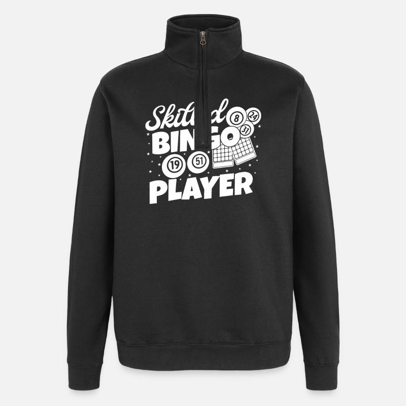 Bingo Player Skilled Player Bingo - Quarter-Zip Sweatshirt - black