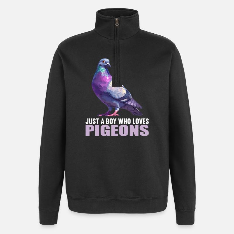 Pigeons Pigeon - Sweat à zip 1/4 - noir