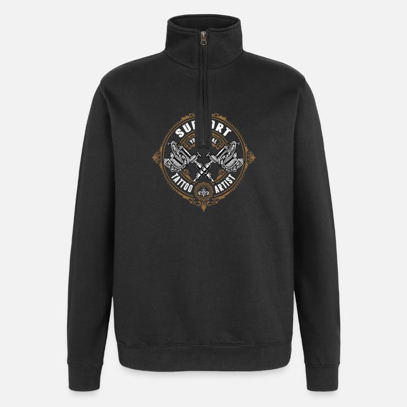 Cadeaux pour tatoueurs - Sweat à zip 1/4 - noir