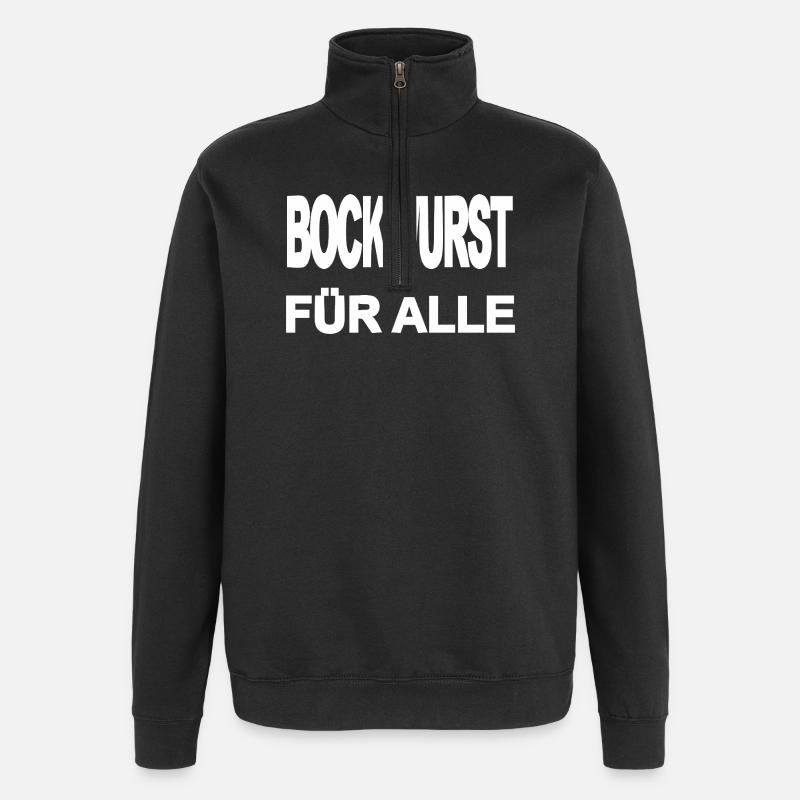 Bockwurst - Quarter-Zip-Sweatshirt - Schwarz