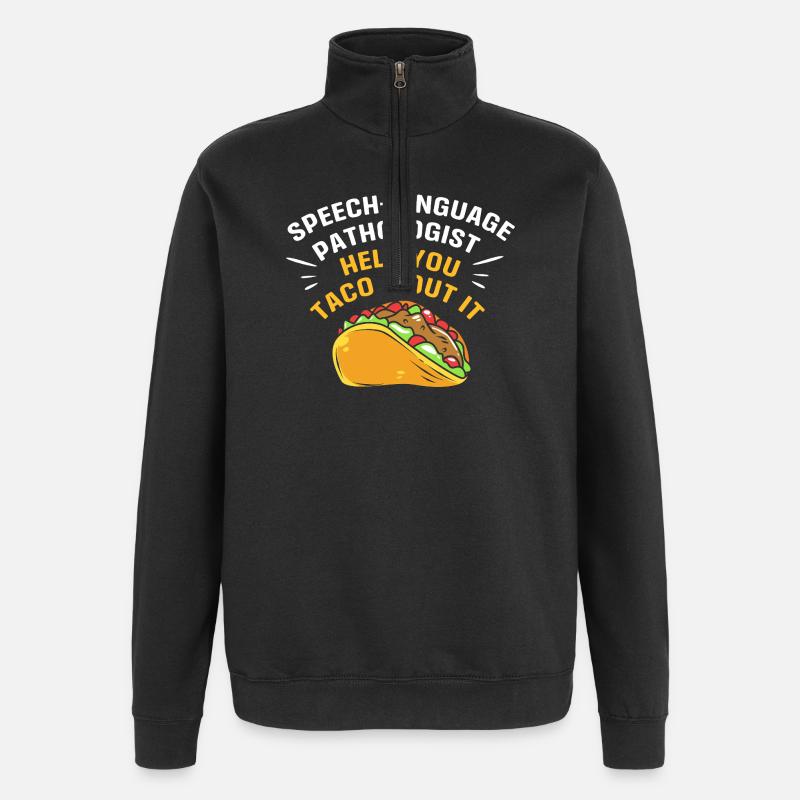 SLP Logopäde Sprachpathologe - Quarter-Zip-Sweatshirt - Schwarz