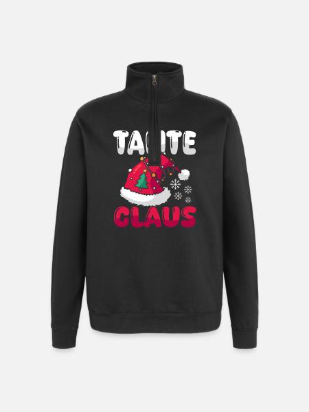 Noël Tante Noël - Sweat à zip 1/4 - noir