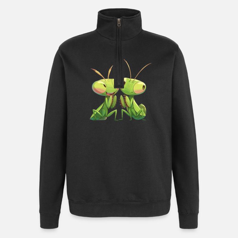 Gottesanbeterinnen Gottesanbeterin - Quarter-Zip-Sweatshirt - Schwarz