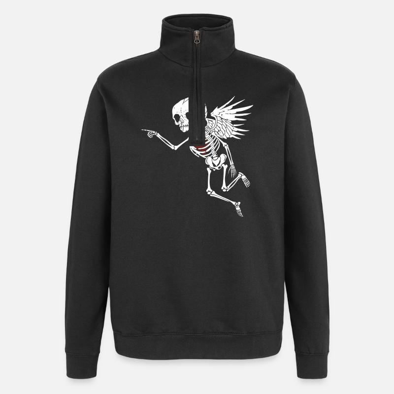 CUPIDON - Sweat à zip 1/4 - noir