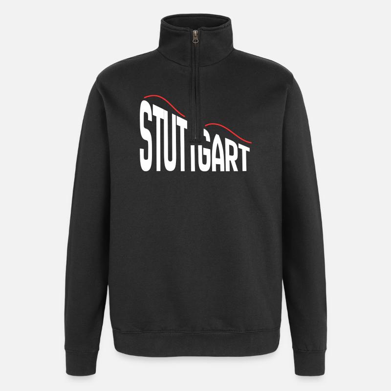 Stuttgart - Sweat à zip 1/4 - noir