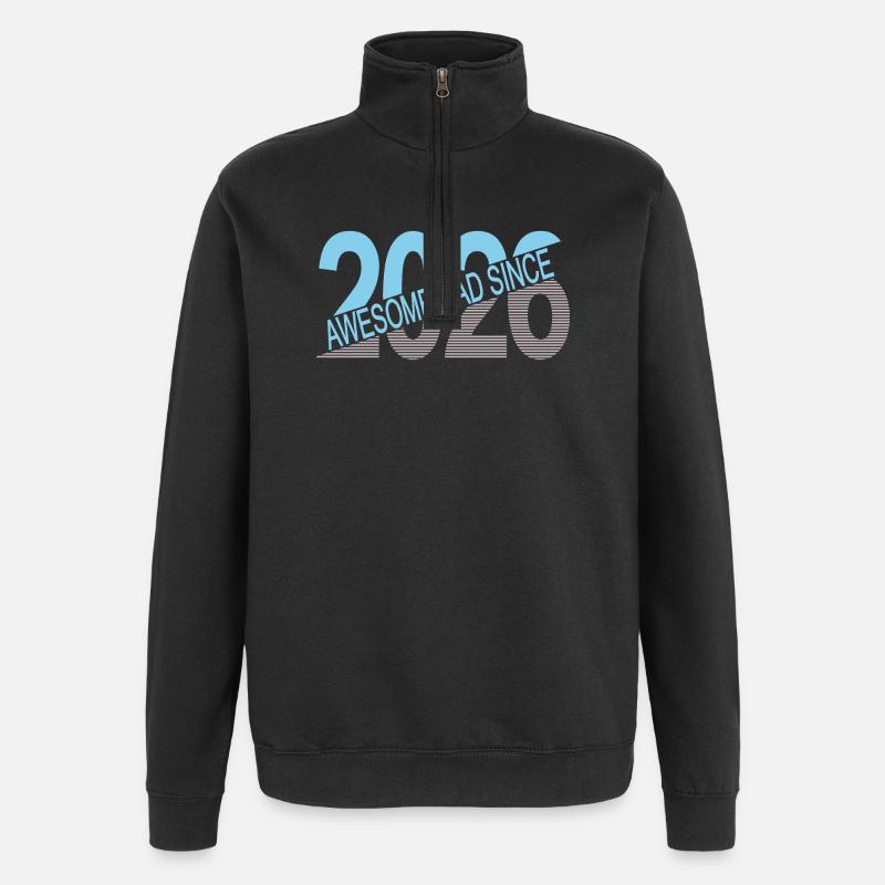 Awesome_dad_since_2026 - Sweat à zip 1/4 - noir