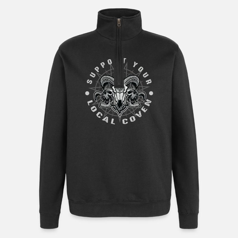 Coven Support your local coven - Quarter-Zip Sweatshirt - black
