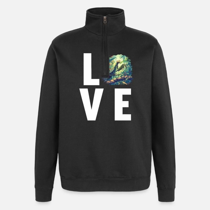 Gottesanbeterinnen Gottesanbeterin - Quarter-Zip-Sweatshirt - Schwarz