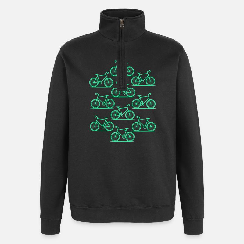 Bicyclette - Sweat à zip 1/4 - noir
