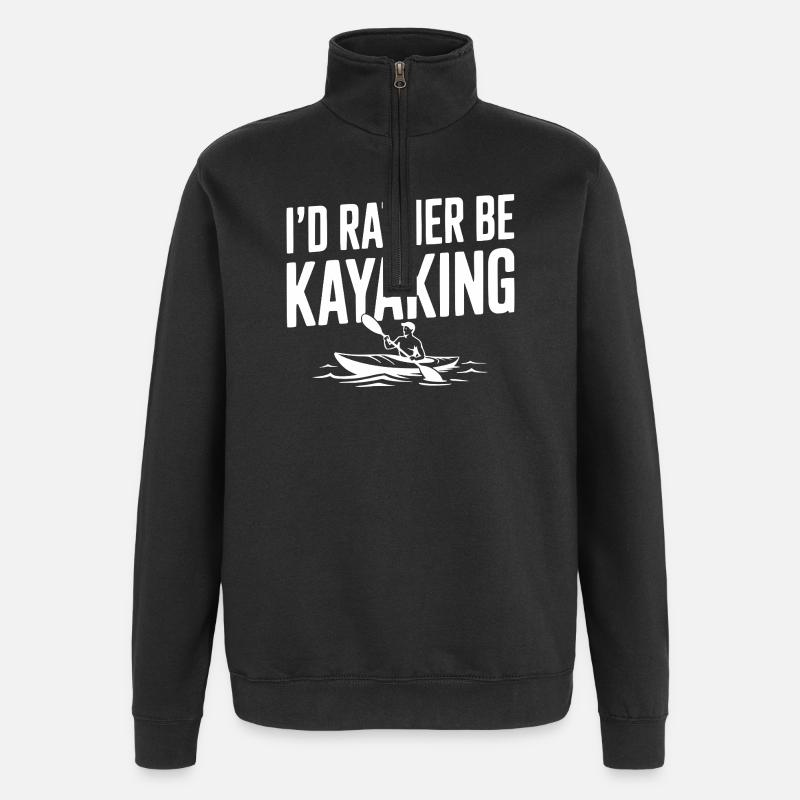 I’d Rather be Kayaking - Quarter-Zip Sweatshirt - black