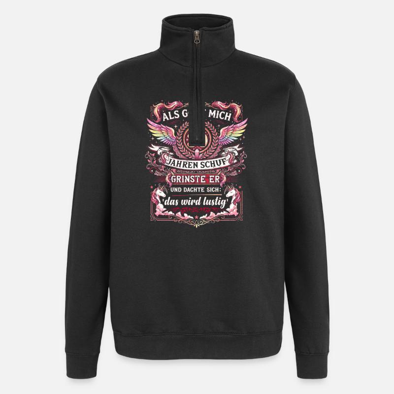 30e anniversaire : Ça va être amusant - Sweat à zip 1/4 - noir